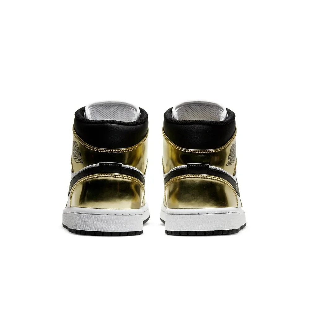 9M / 10.5W -‎ [NEW] Men's Air Jordan 1 Mid SE Shoes 'Metallic Gold' DC1419-700